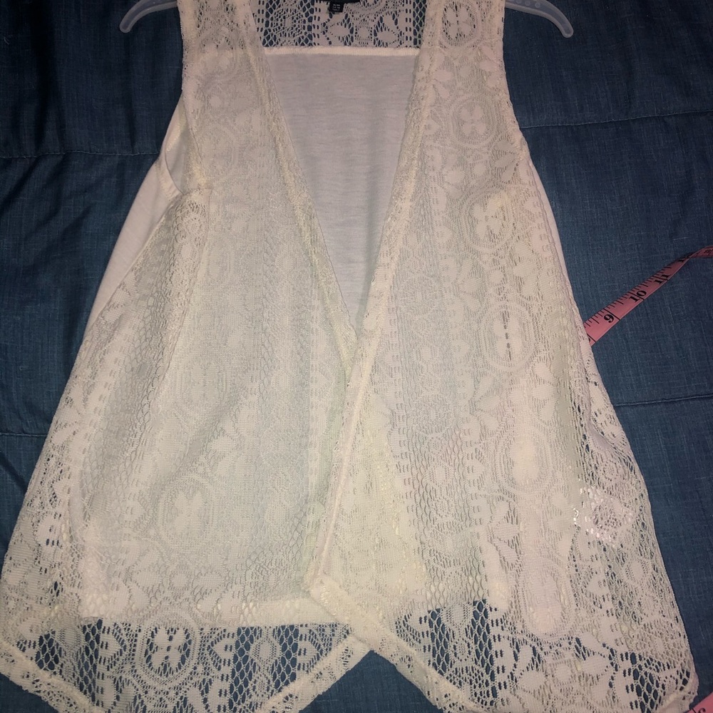 Cream lace cardigan